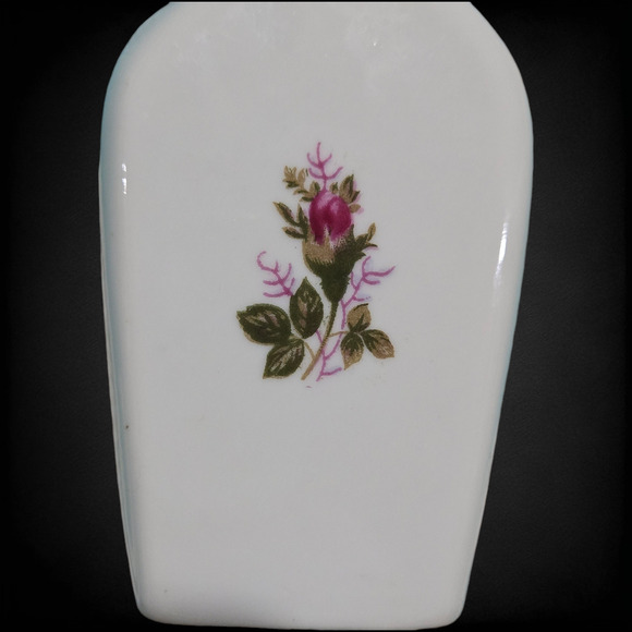1950s Vintage Porcelain Decanter Floral Gold Trim Cork Stopper Mid-Century Cruet - Picture 4 of 16